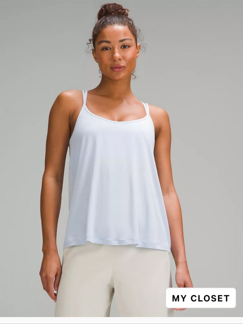 Lulu Modal Silk-blend Spaghetti Strap Tank Top